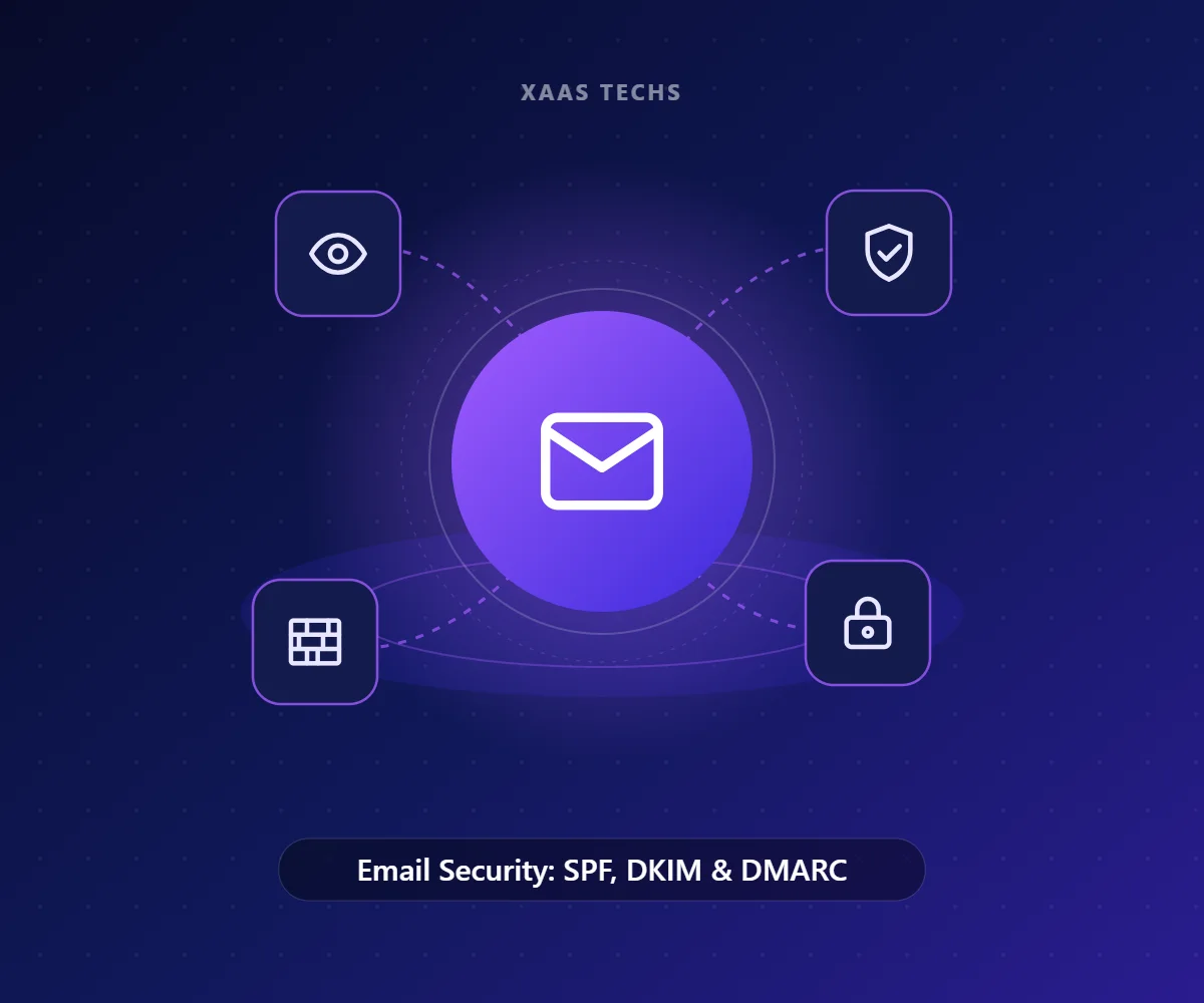 Email Security: SPF, DKIM & DMARC – Managed Cybersecurity & VAPT by Xaas Techs
