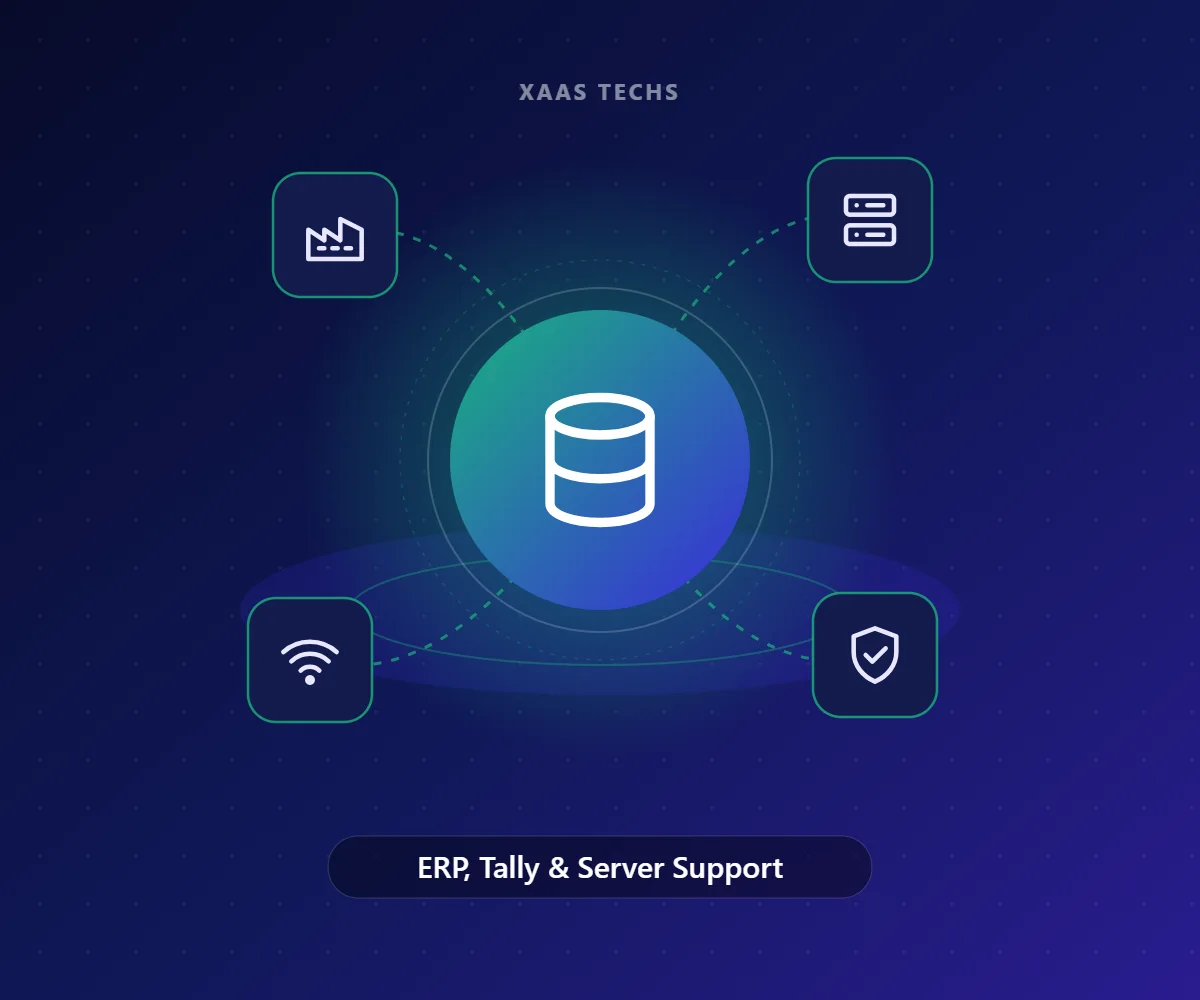 ERP, Tally & Server Support – IT for Manufacturing & Textile by Xaas Techs
