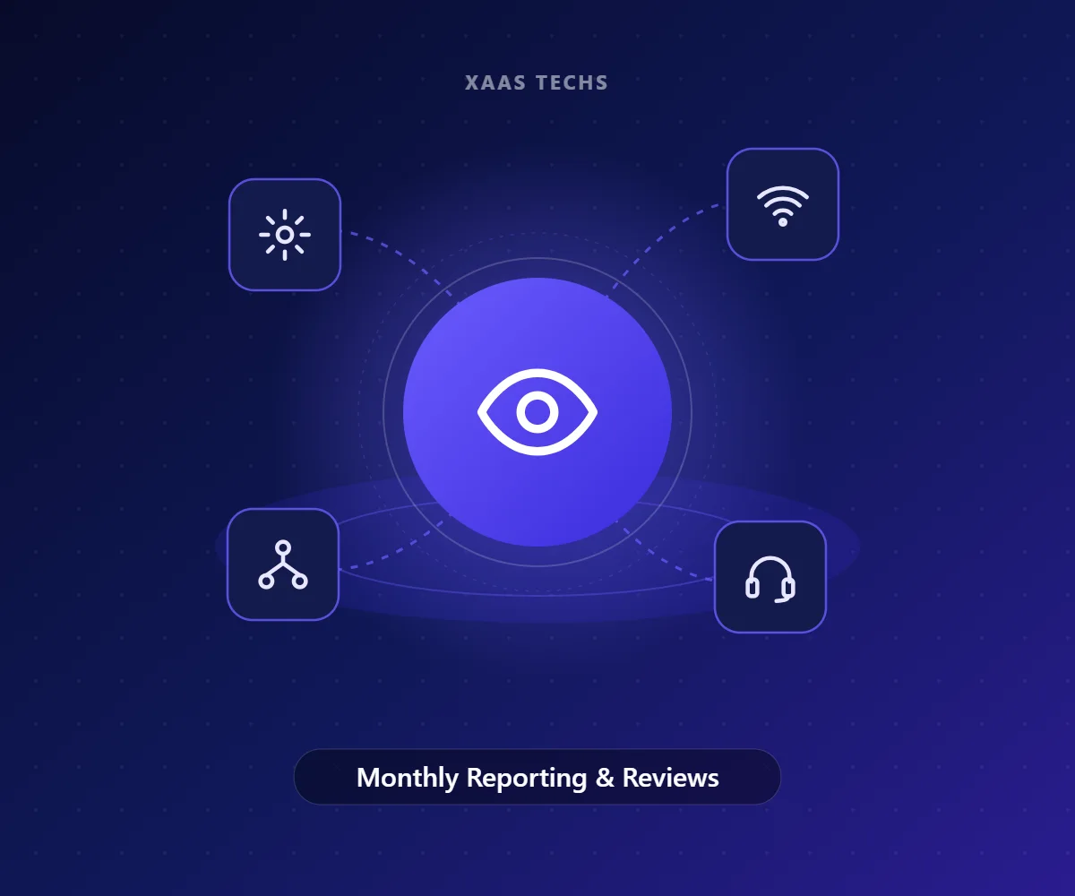 Monthly Reporting & Reviews – Remote Infrastructure Management by Xaas Techs