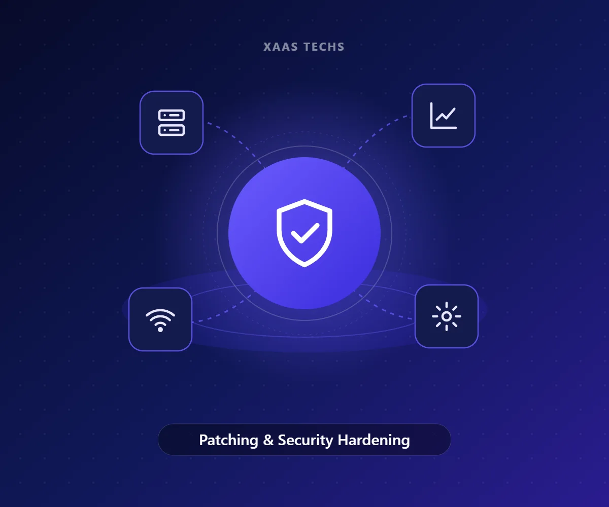 Patching & Security Hardening – Server Management & Monitoring by Xaas Techs
